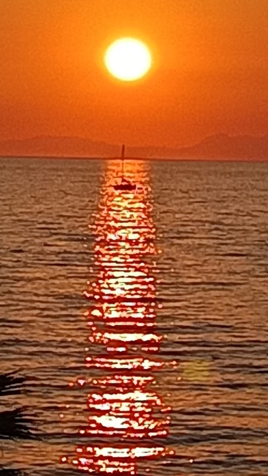 Boat at sunset in Agropoli harbour